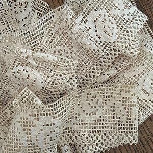 Vintage 6 yds x 4 in. Wide Floral Design Beige Trim 6 yds